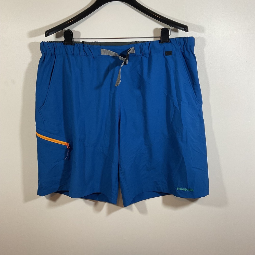 Patagonia Mens Nine Trails Shorts Blue XL Running Hiking Athletic Lined Gorpcore